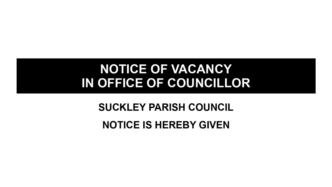 Notice of Vacancy in Office of Councillor